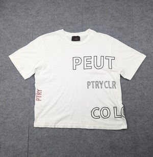 Peuterey Graphic Shirt Womens XS Streetwear White All Over Print Italy Designer